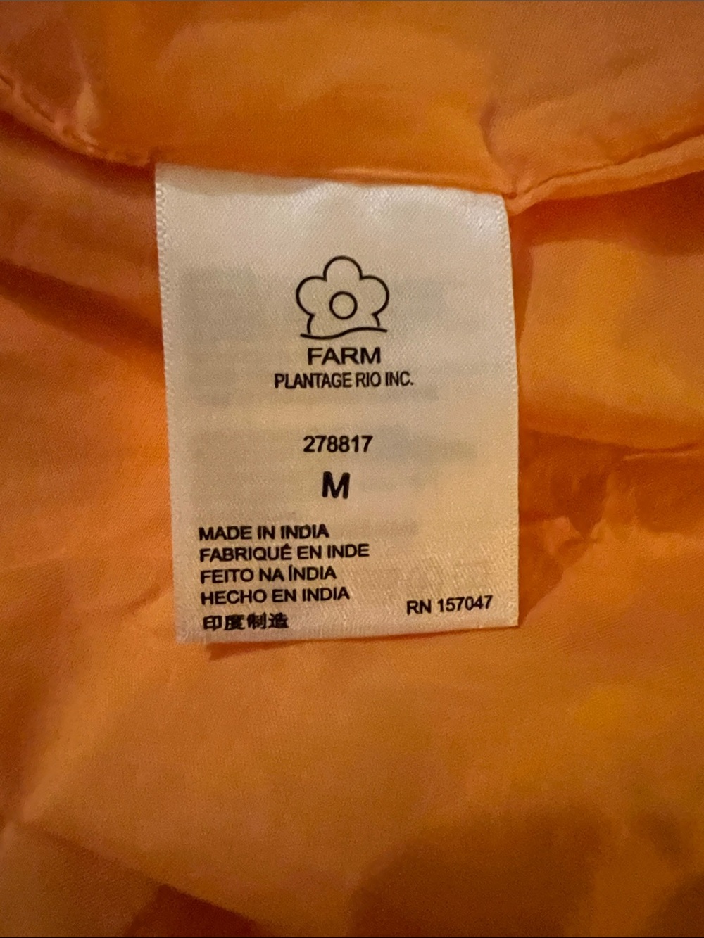 FARM Rio Yellow Pink Orange Floral Midi Dress - Picture 7 of 8